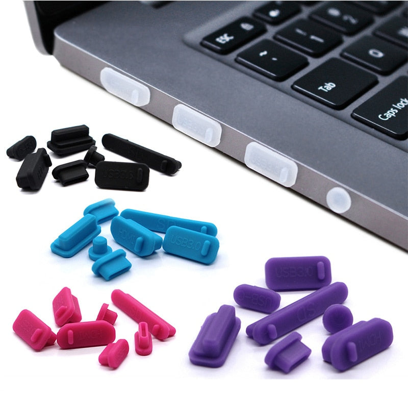 16Pcs Colorful Silicone Anti-Dust Plugs for Laptop & Computer Ports | USB Dust Proof Covers & Protective Port Stoppers