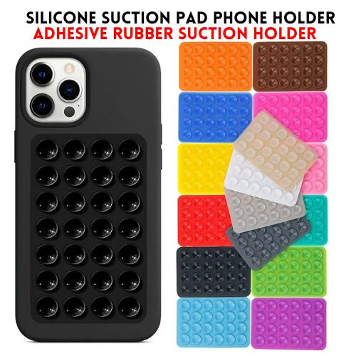 Double Side Silicone Suction Pad Phone Holder Self - Adhesive Rubber Suction Holder Silicon Square Phone Case Silicon Pad For Phone - Compatible With All Mobiles & Tablets