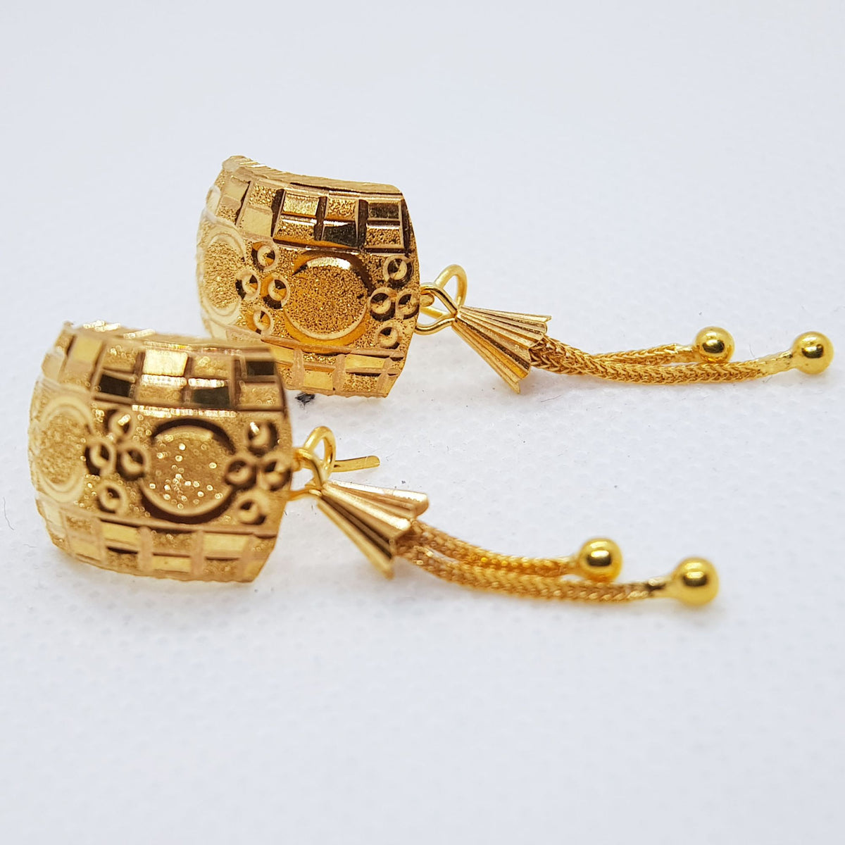 Gold-Plated Jhumka Drop Earrings for Women & Girls – Elegant Traditional Jewellery
