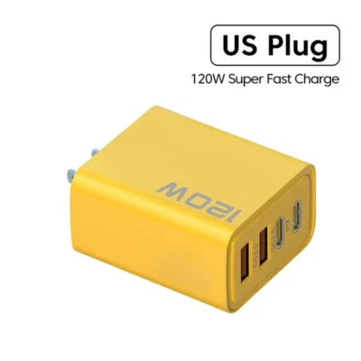 4-Ports 120W Fast Charger USB Type C Plug Wall Charger Power Adapter