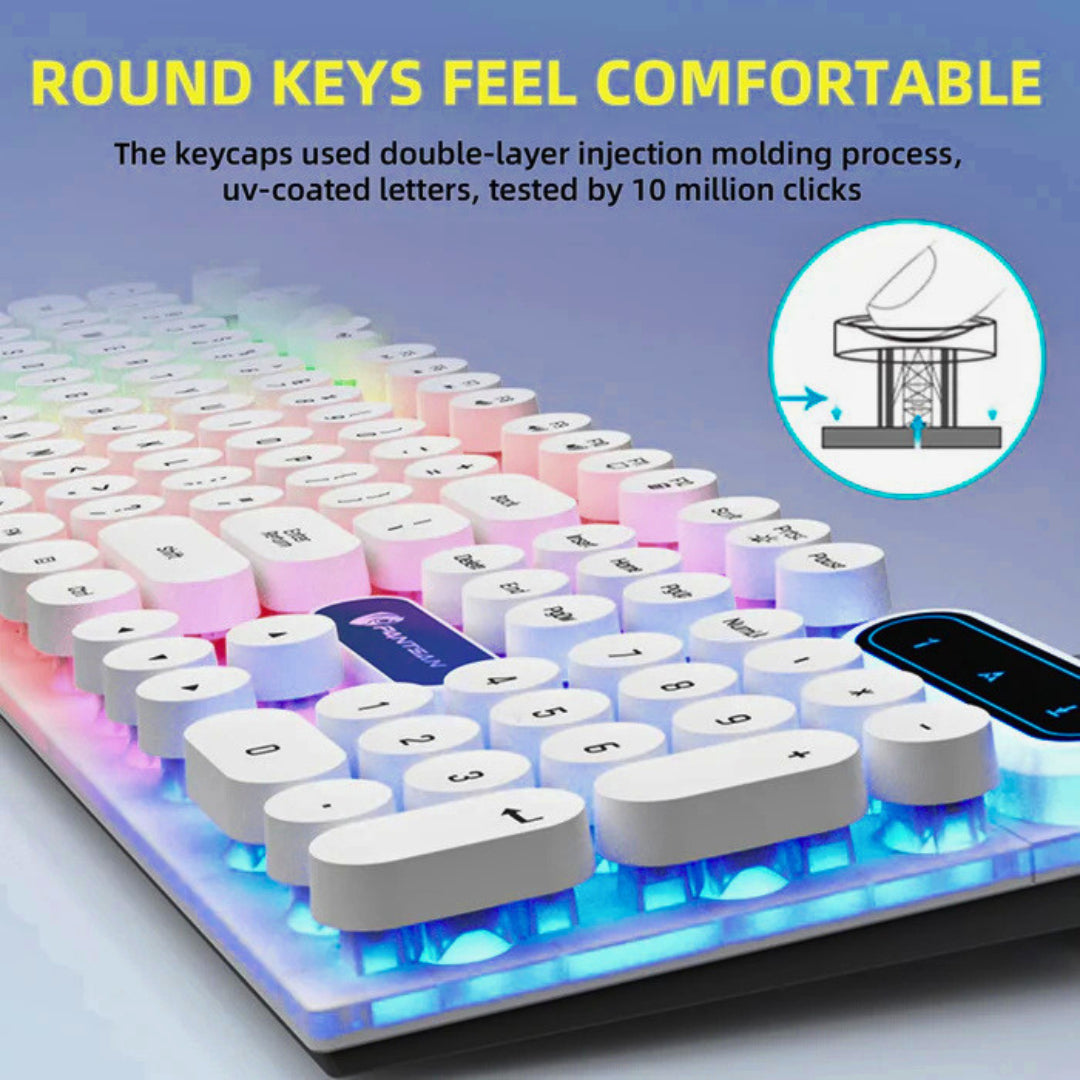 Panorama 3-in-1 RGB Gaming Combo | Backlit Keyboard, Gaming Mouse & Mouse Pad | 104-Key Wired Keyboard Set for PC & Laptop
