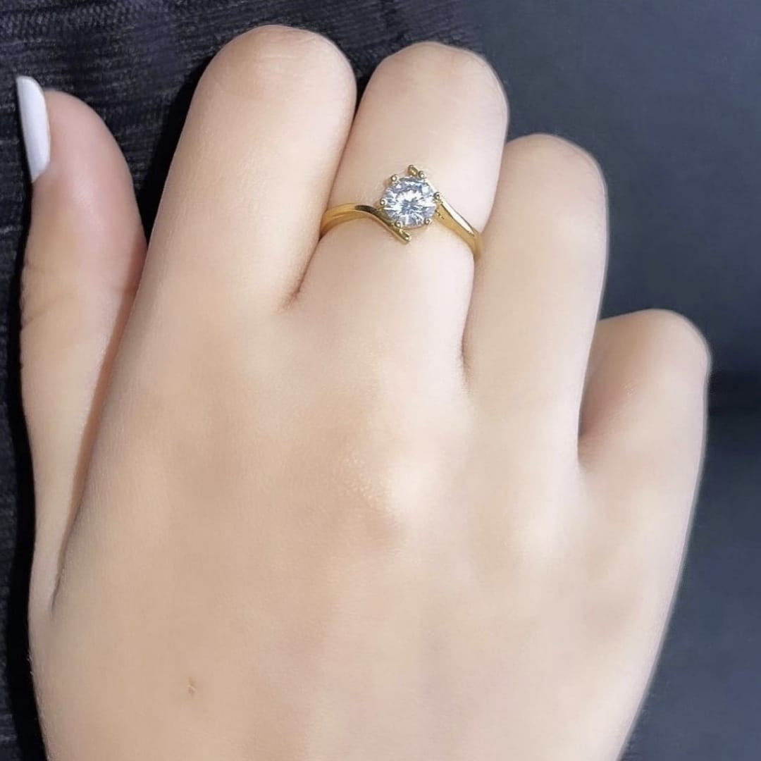 Diamond Ring for Girls & Women – Stainless Steel Elegant Fashion Ring
