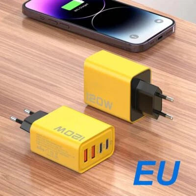 4-Ports 120W Fast Charger USB Type C Plug Wall Charger Power Adapter