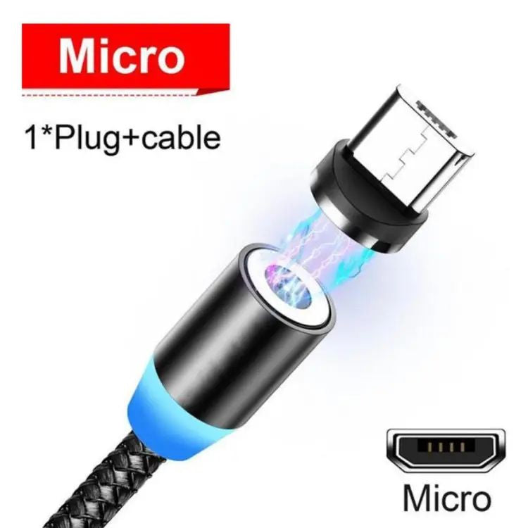 Magnetic Charging Cable for Mobile Phones – Fast Charging & Data Sync Cable with 3 Connector Options