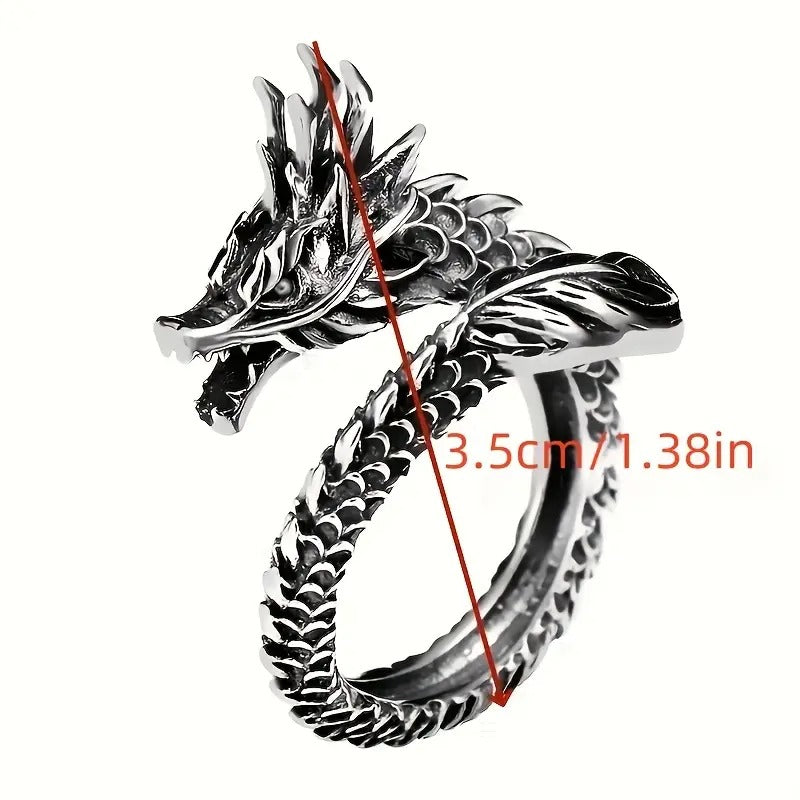 Elegant Dragon Design Alloy Ring for Men & Women – Unisex Fashion Statement Ring