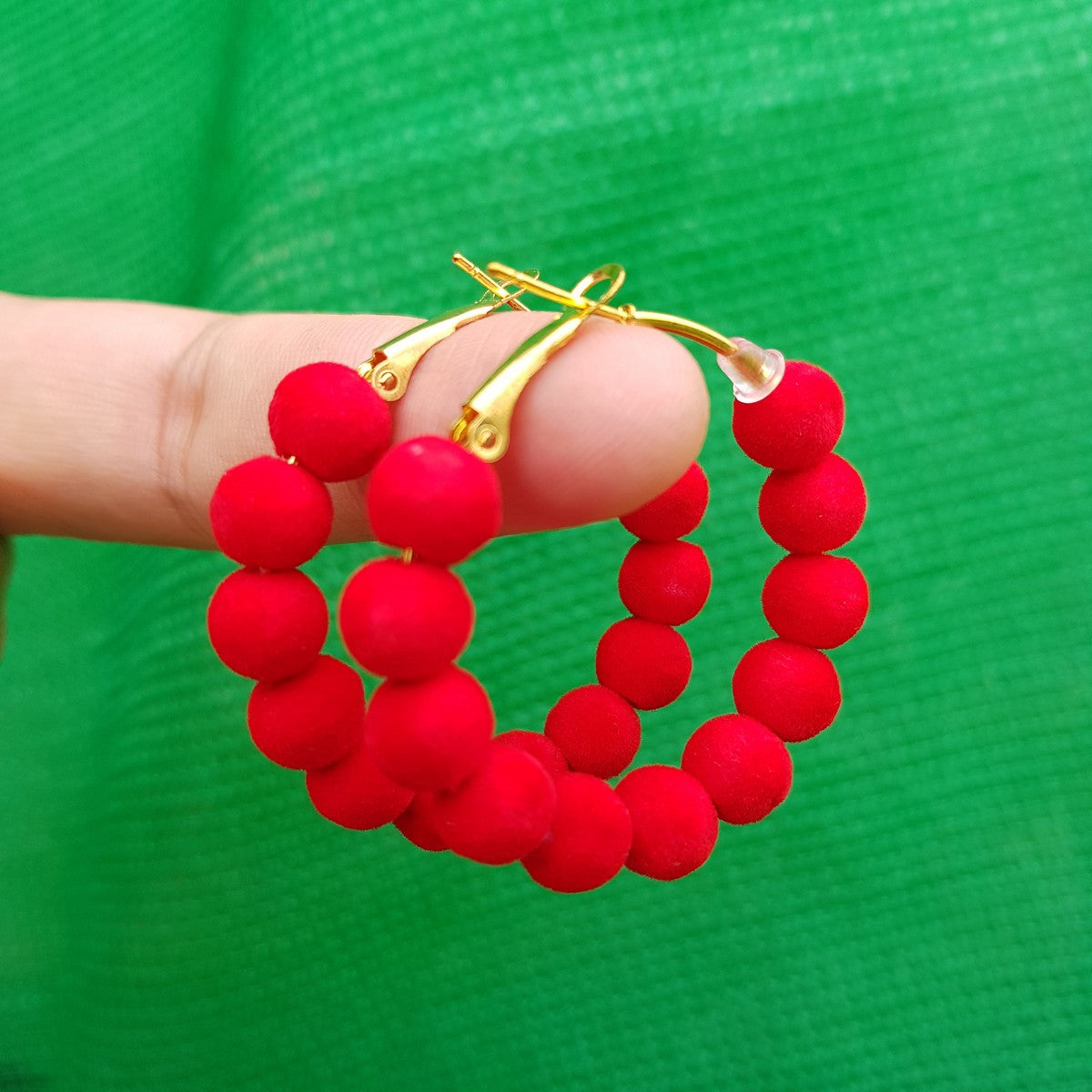 Multi-Ball Jhumki Hoop Earrings – Elegant & Trendy Traditional Jewellery for Women & Girls