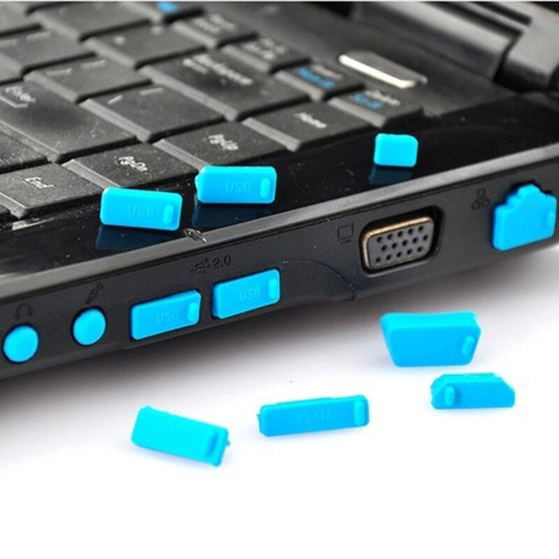 16Pcs Colorful Silicone Anti-Dust Plugs for Laptop & Computer Ports | USB Dust Proof Covers & Protective Port Stoppers