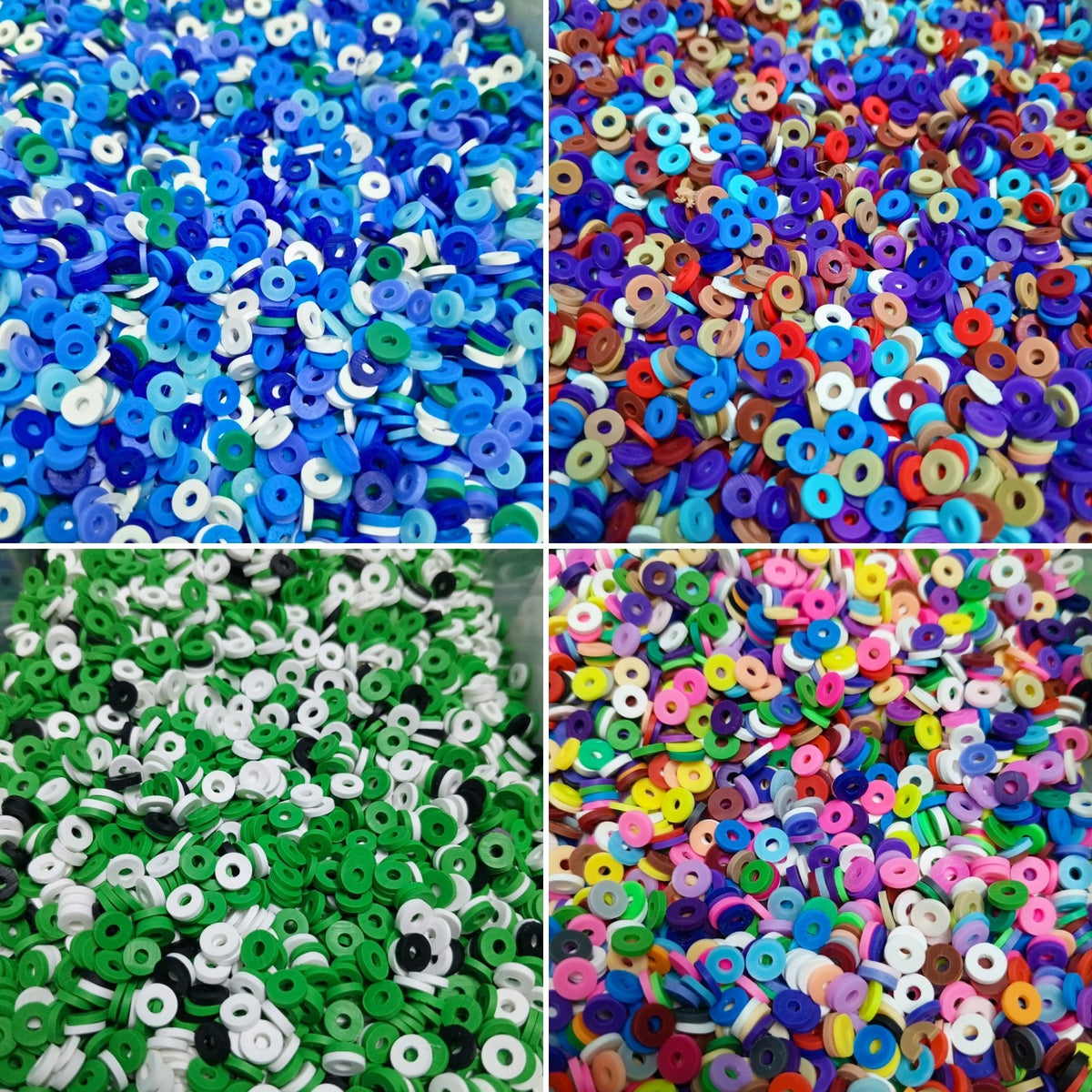 Multicolor Clay Rings for Jewelry Making – 250/500/1000/5000 Pcs Bracelet & Bead Making Supplies