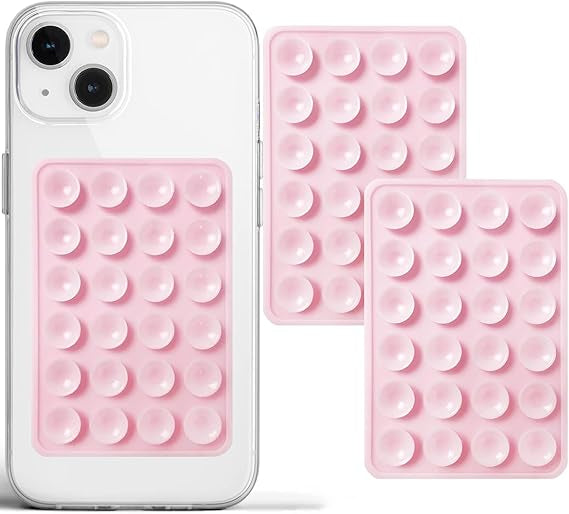 Double Side Silicone Suction Pad Phone Holder Self - Adhesive Rubber Suction Holder Silicon Square Phone Case Silicon Pad For Phone - Compatible With All Mobiles & Tablets