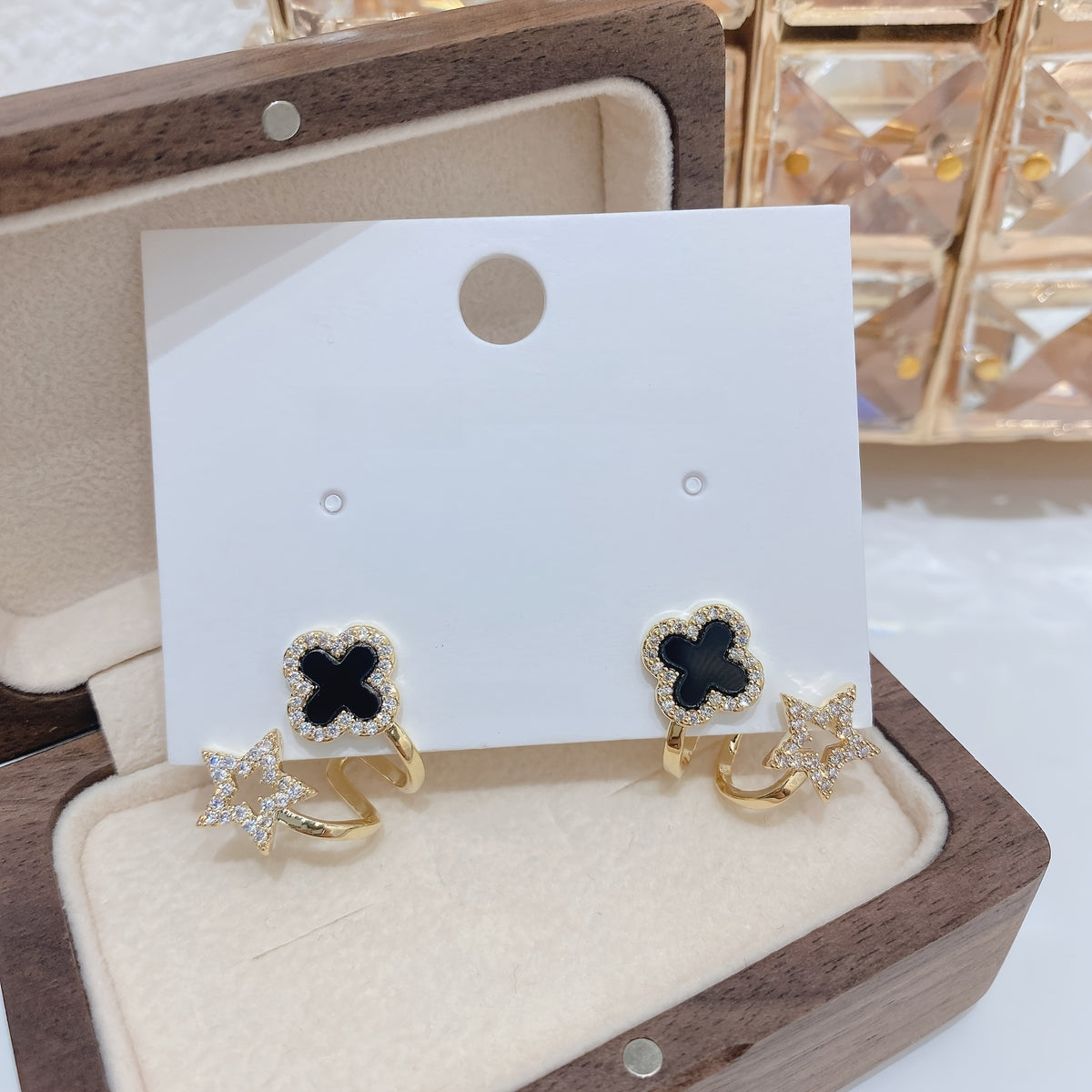 Flower Leaf Ear Cuff Clip-On Earrings for Girls & Women – Stylish Non-Piercing Jewellery