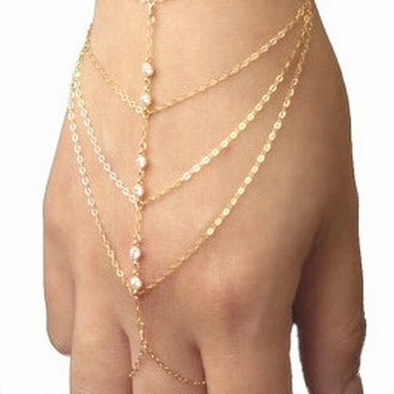 Double Heart Adjustable Bracelet for Girls & Women – Elegant Golden Color Fashion Jewelry