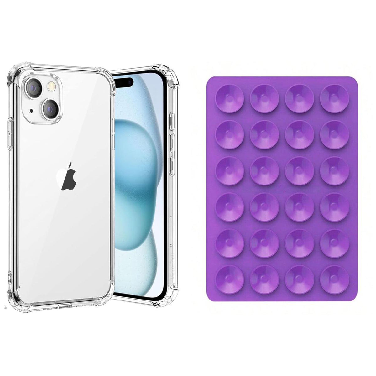 Premium Shockproof Jelly Case with Silicone Suction Pad & Phone Holder for iPhone 16 Pro Max, 16 Pro, 16, 15 Pro Max, 15 Pro, 15, 14 Pro Max, 14 Pro, 14, 13 Pro Max, 13 Pro, 13, 12 Pro Max, 12 Pro, 12, 11 Pro Max, 11 Pro, 11, XS Max, X/XS