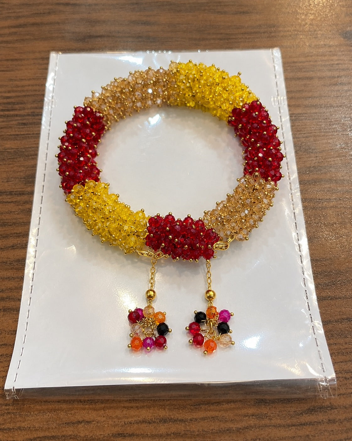 Crystal Beads Gajra Bracelet for Women & Girls | Festive Jewellery