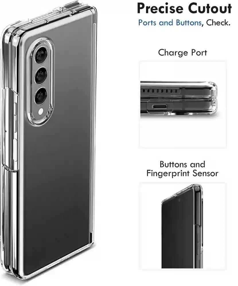 Transparent Hard PC Protective Case for Samsung Galaxy Z Fold 3 / Fold 4 / Fold 5 / Fold 6 / Fold 7 / Fold 8 / Fold 8 Ultra – Clear Shockproof Protective Phone Cover