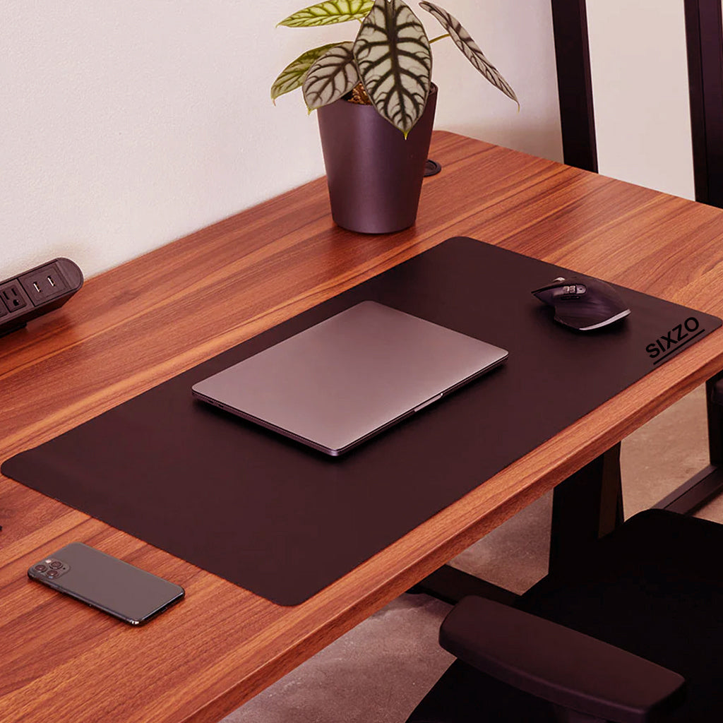 PU Leather Desk Mat Waterproof Office Table Pad for Laptop, Keyboard & Mouse