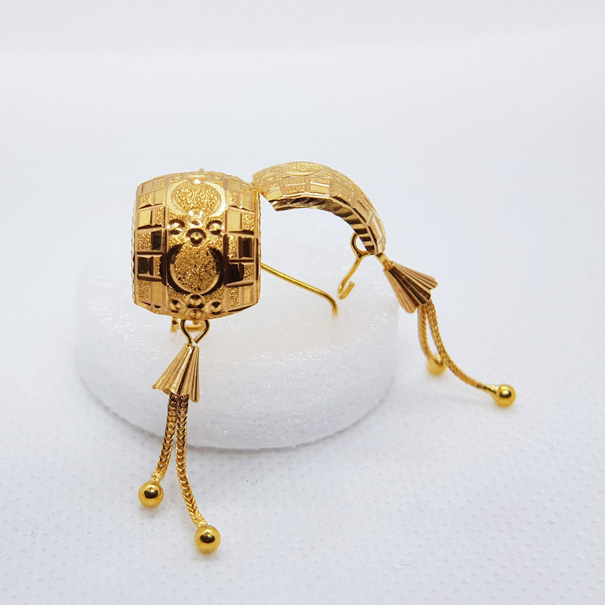 Gold-Plated Jhumka Drop Earrings for Women & Girls – Elegant Traditional Jewellery