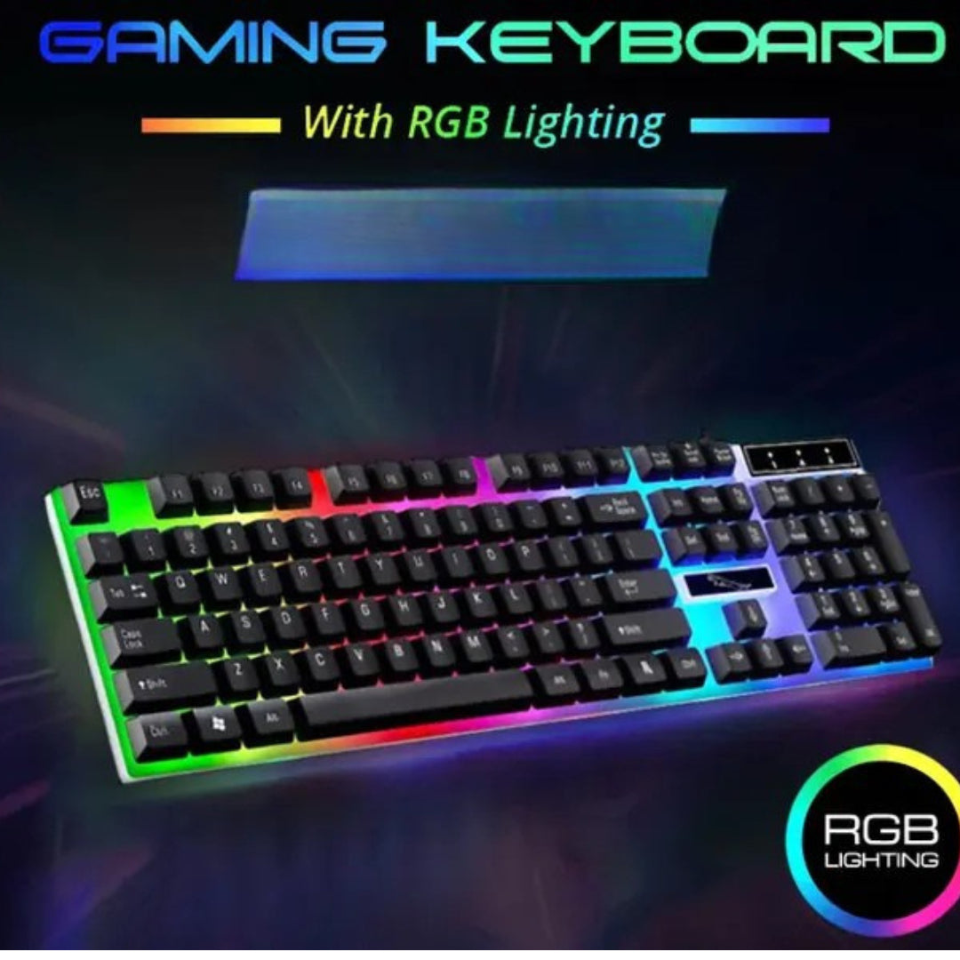 Panorama 3-in-1 RGB Gaming Combo | Backlit Keyboard, Gaming Mouse & Mouse Pad | 104-Key Wired Keyboard Set for PC & Laptop