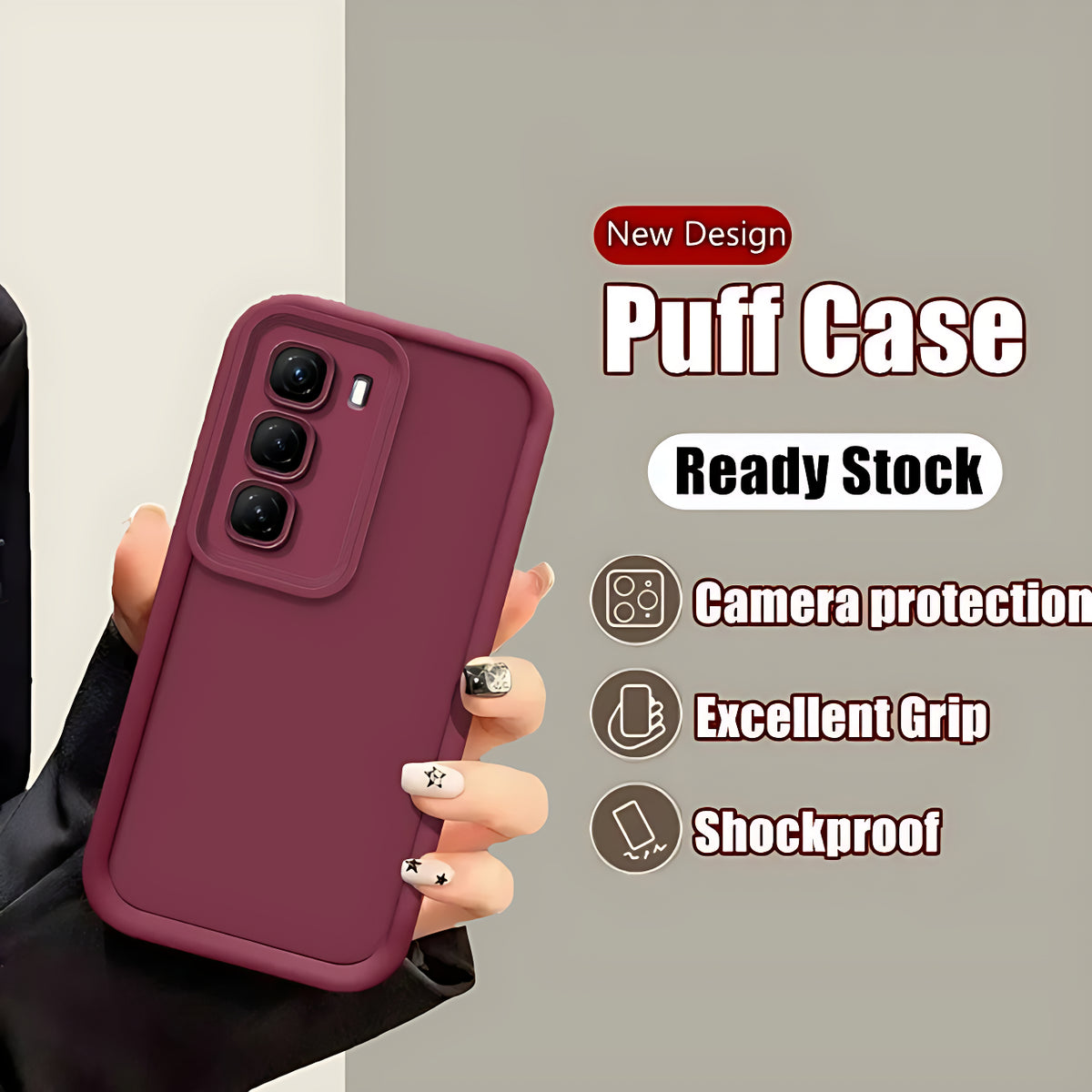 Sixonic Candy Silicone Case for Infinix Hot 60 Series – Shockproof Soft TPU Back Cover with Camera Lens Protection