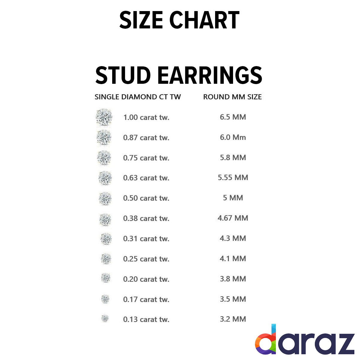 7 Crystal Stud Earrings for Girls | Sparkling Row Stud Earrings Set | Cute Mini Studs Pair