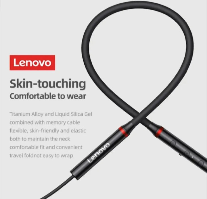 Lenovo HE05 X Wireless Neckband Bluetooth 5.4 Headphones – Heavy Bass Stereo Sound, Magnetic Earphones, Noise Reduction & Sports Headset