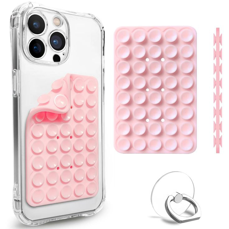 Premium Shockproof Jelly Case with Silicone Suction Pad & Phone Holder for iPhone 16 Pro Max, 16 Pro, 16, 15 Pro Max, 15 Pro, 15, 14 Pro Max, 14 Pro, 14, 13 Pro Max, 13 Pro, 13, 12 Pro Max, 12 Pro, 12, 11 Pro Max, 11 Pro, 11, XS Max, X/XS