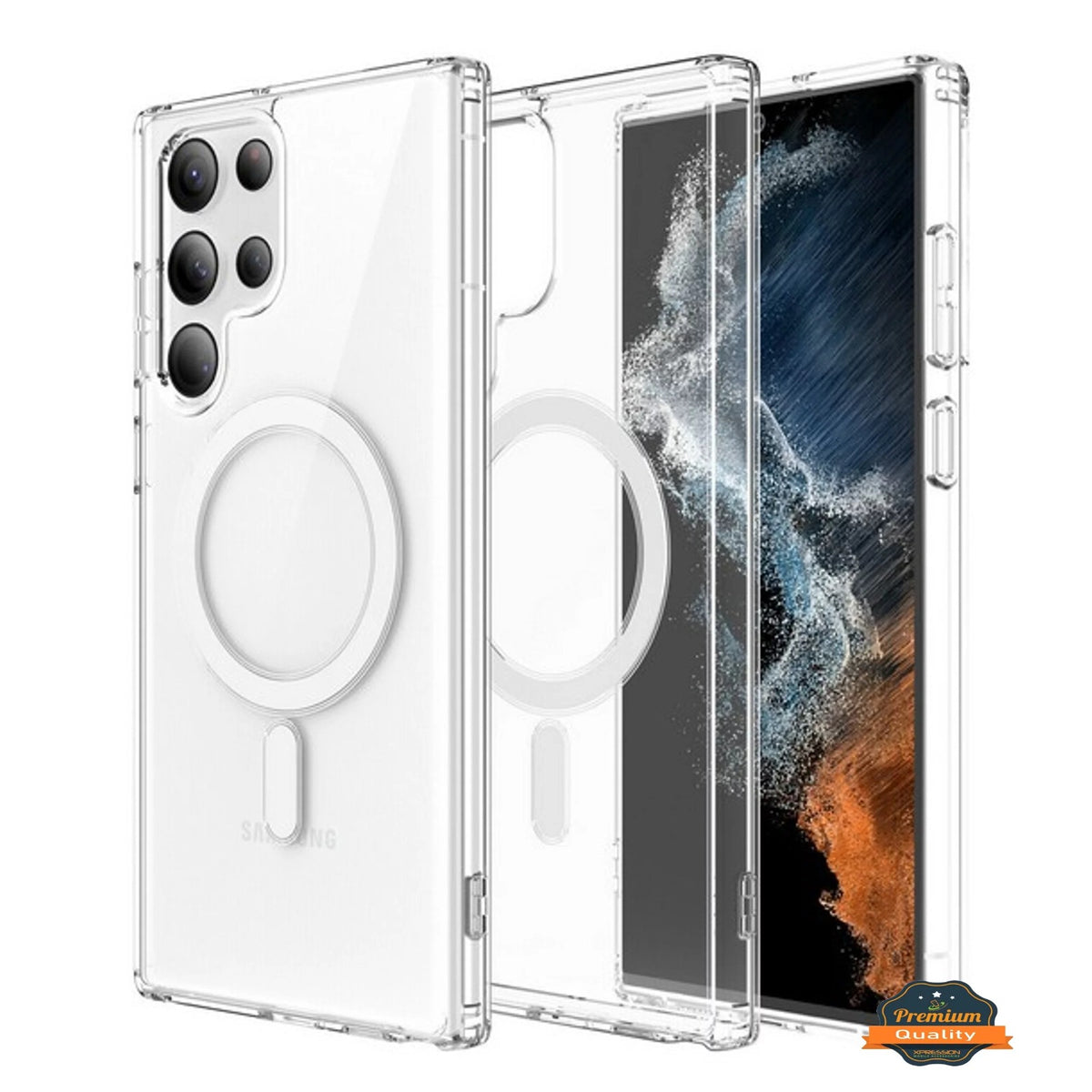 Caseit Clear MagSafe Jelly Case for Samsung Galaxy S24 Ultra, S24, S23 Ultra, S23, S23 FE, S23 Plus, S22 Ultra, S22 Plus, S22, A06, A16, A26, A36, A55 & A56 – Transparent Magnetic Shockproof Protective Phone Cover