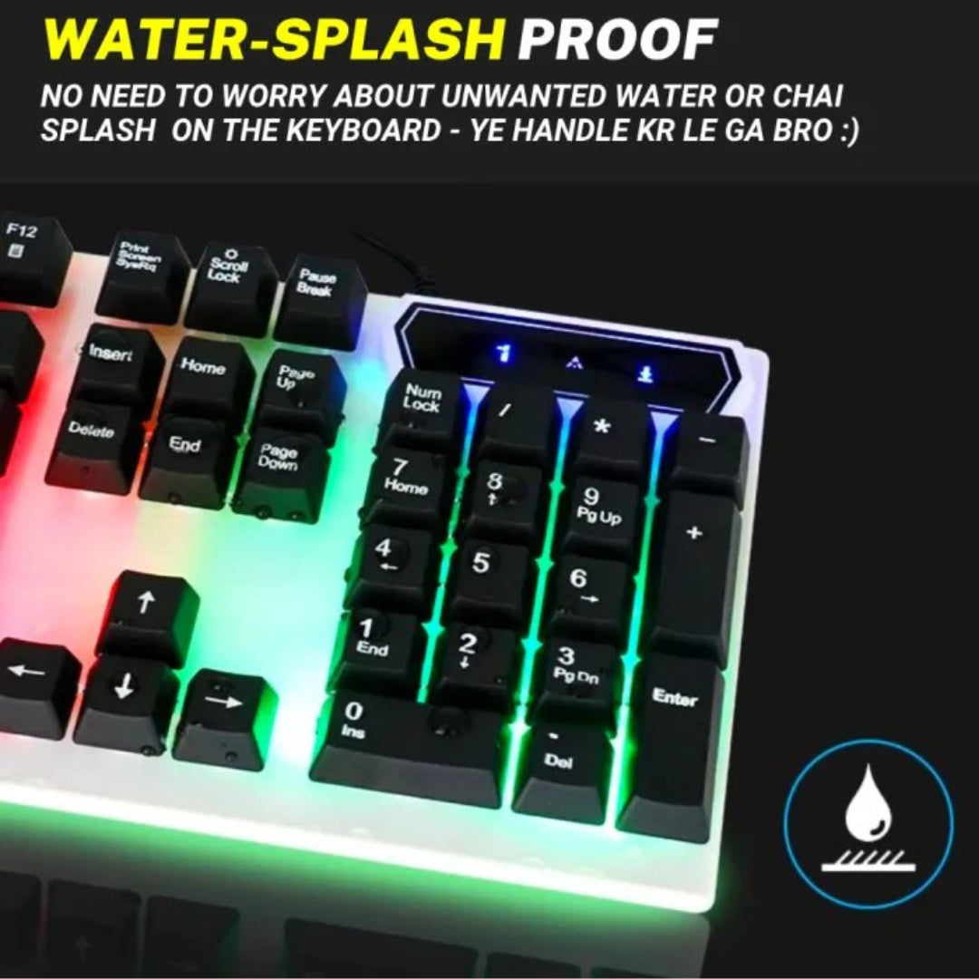 Panorama 3-in-1 RGB Gaming Combo | Backlit Keyboard, Gaming Mouse & Mouse Pad | 104-Key Wired Keyboard Set for PC & Laptop