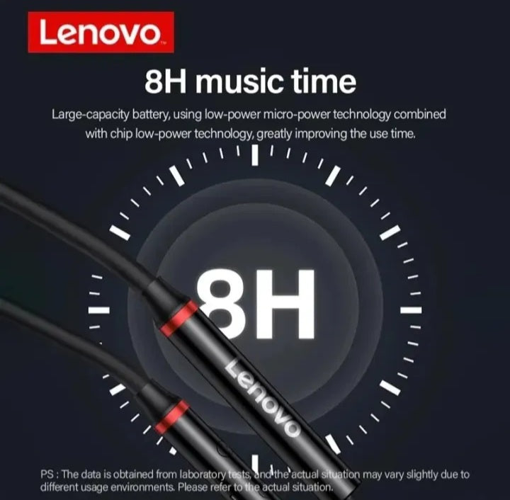 Lenovo HE05 X Wireless Neckband Bluetooth 5.4 Headphones – Heavy Bass Stereo Sound, Magnetic Earphones, Noise Reduction & Sports Headset
