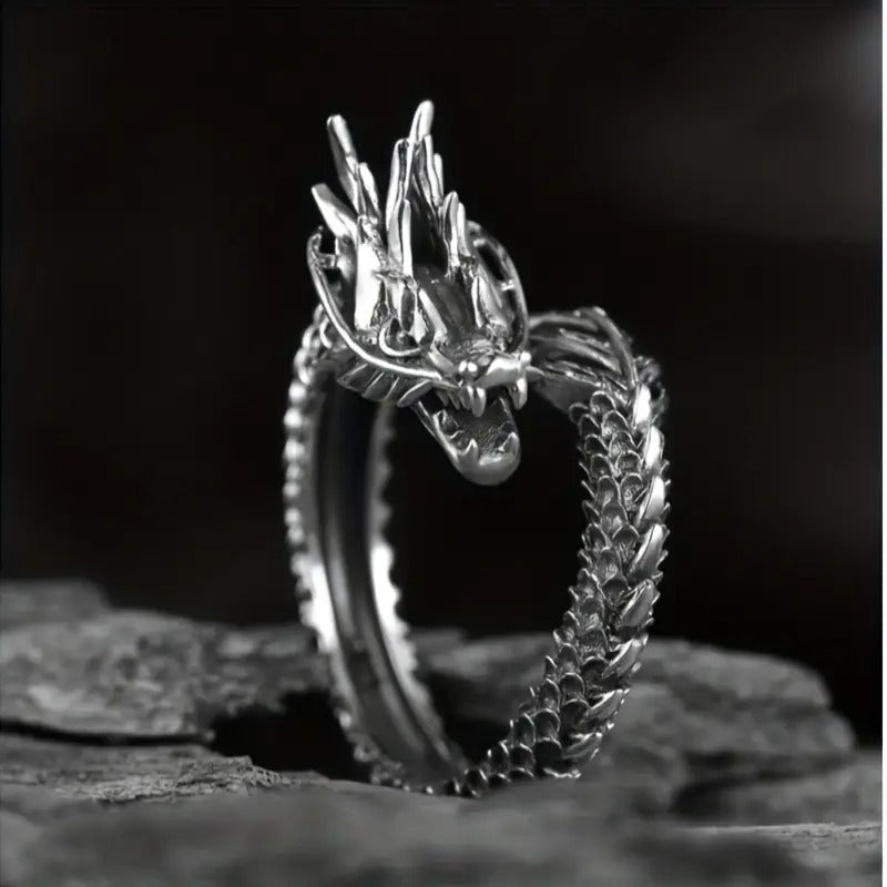 Elegant Dragon Design Alloy Ring for Men & Women – Unisex Fashion Statement Ring