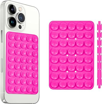Double Side Silicone Suction Pad Phone Holder Self - Adhesive Rubber Suction Holder Silicon Square Phone Case Silicon Pad For Phone - Compatible With All Mobiles & Tablets