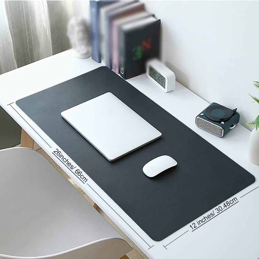 PU Leather Desk Mat Waterproof Office Table Pad for Laptop, Keyboard & Mouse