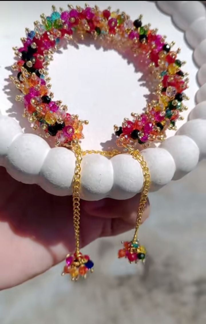 Crystal Beads Gajra Bracelet for Women & Girls | Festive Jewellery