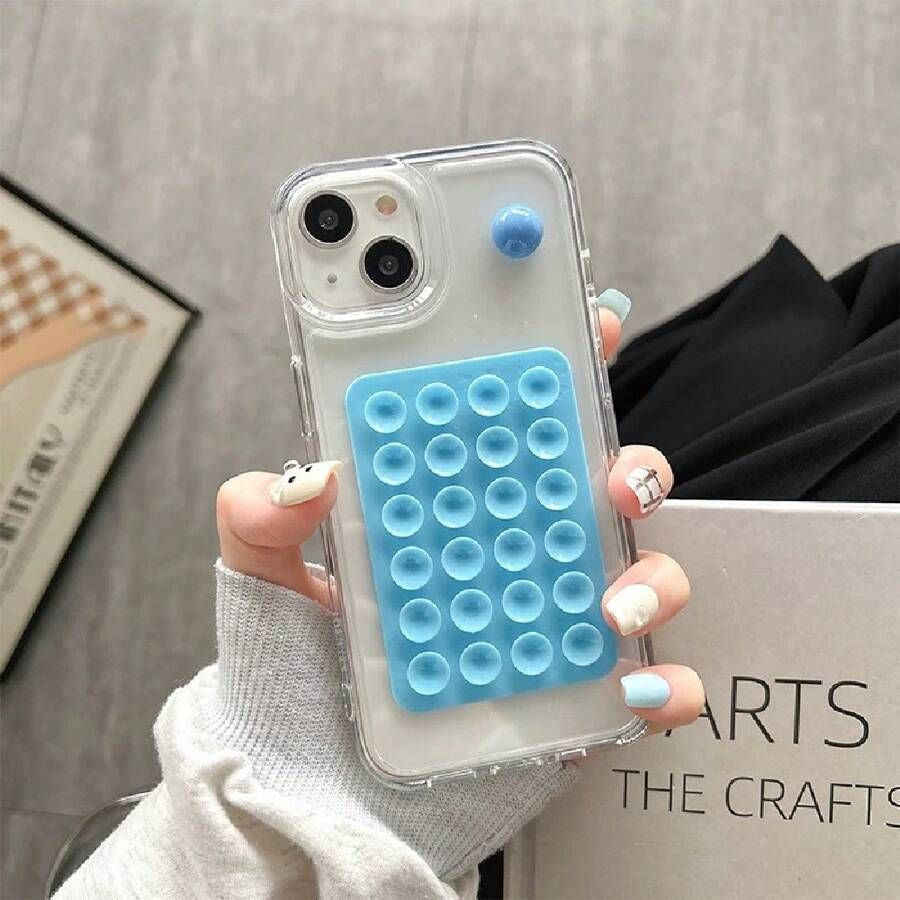 Premium Shockproof Jelly Case with Silicone Suction Pad & Phone Holder for iPhone 16 Pro Max, 16 Pro, 16, 15 Pro Max, 15 Pro, 15, 14 Pro Max, 14 Pro, 14, 13 Pro Max, 13 Pro, 13, 12 Pro Max, 12 Pro, 12, 11 Pro Max, 11 Pro, 11, XS Max, X/XS