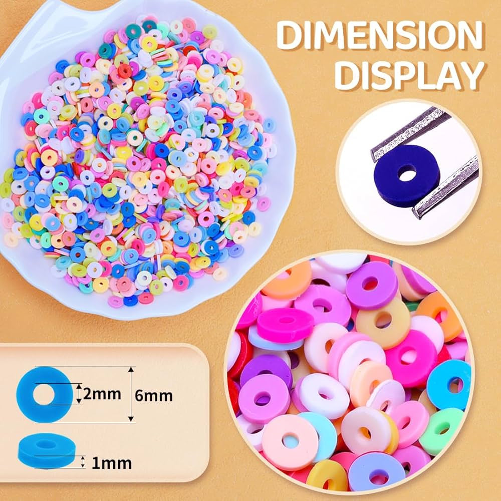 Multicolor Clay Rings for Jewelry Making – 250/500/1000/5000 Pcs Bracelet & Bead Making Supplies