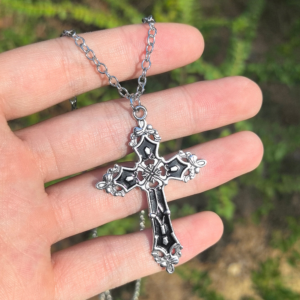 Y2K Spider & Cross Necklace Set – Trendy Gothic-Inspired Jewellery for Girls & Women