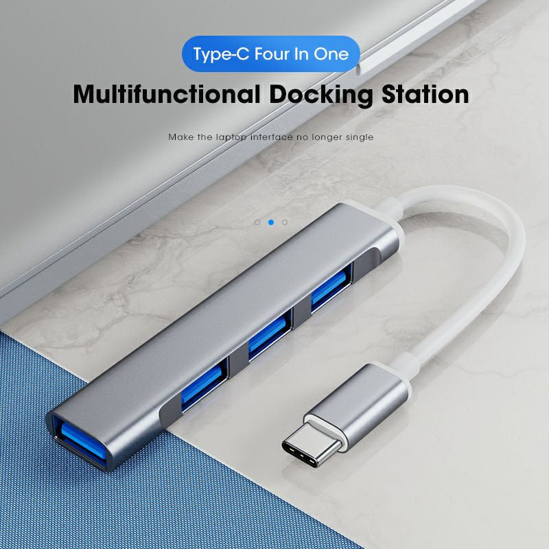 4 Port USB 3.0 Hub High Speed USB Hub Splitter for PC & Laptop