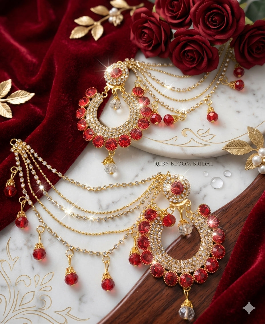 Jewellery Collection For beautyfull girls Ear Rings With Sahara Bahubali Jhumki long lasting polish with white Pearl7