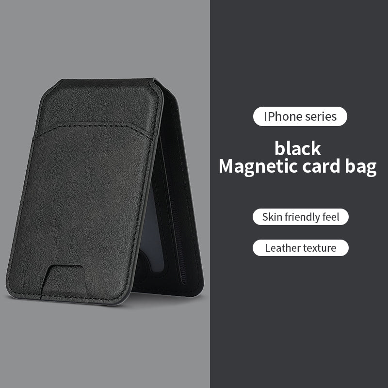 MagSafe Magnetic Card Holder Phone Case – PU Leather Wallet Cover with Stand & Credit Card Pocket