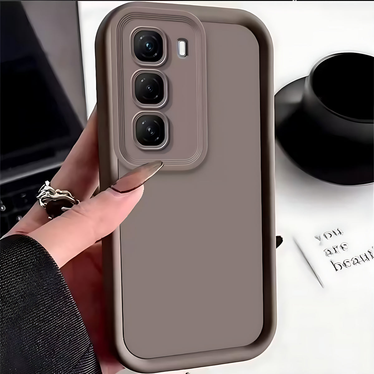 Sixonic Candy Silicone Case for Infinix Hot 60 Series – Shockproof Soft TPU Back Cover with Camera Lens Protection