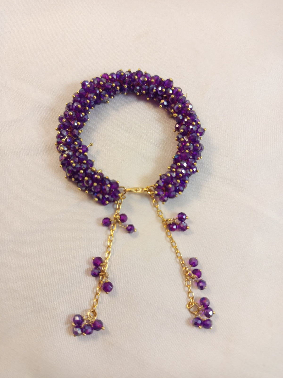 Crystal Beads Gajra Bracelet for Women & Girls | Festive Jewellery