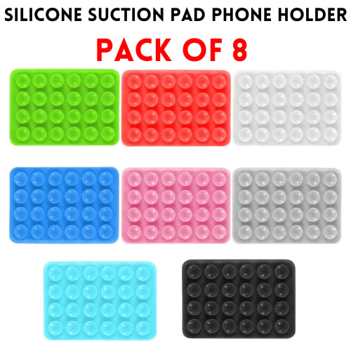 Double Side Silicone Suction Pad Phone Holder Self - Adhesive Rubber Suction Holder Silicon Square Phone Case Silicon Pad For Phone - Compatible With All Mobiles & Tablets