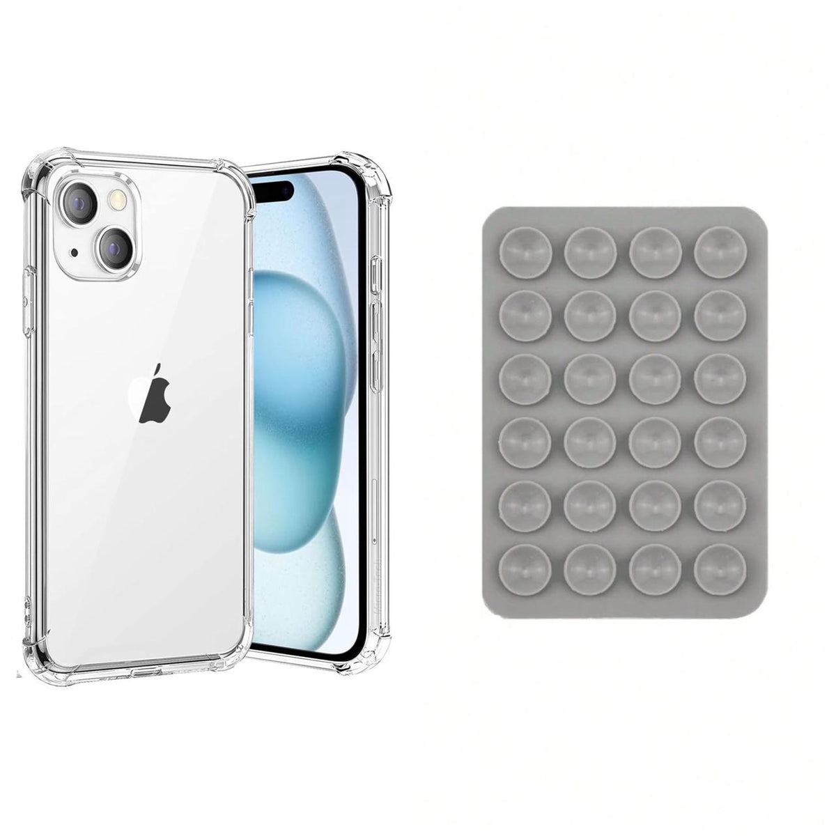 Premium Shockproof Jelly Case with Silicone Suction Pad & Phone Holder for iPhone 16 Pro Max, 16 Pro, 16, 15 Pro Max, 15 Pro, 15, 14 Pro Max, 14 Pro, 14, 13 Pro Max, 13 Pro, 13, 12 Pro Max, 12 Pro, 12, 11 Pro Max, 11 Pro, 11, XS Max, X/XS