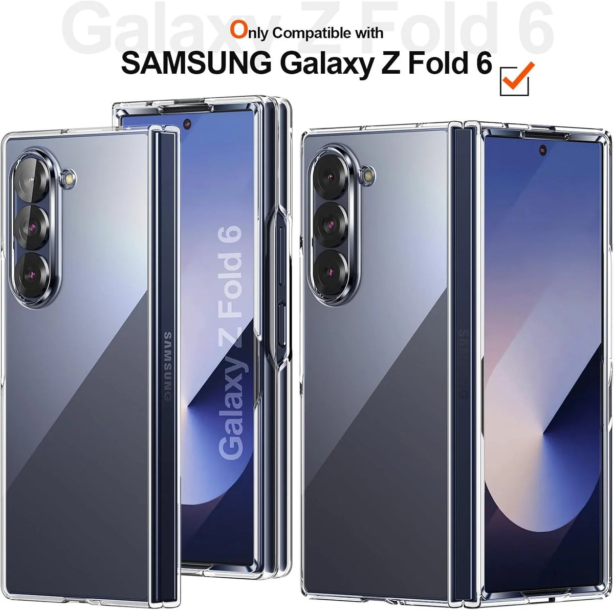 Transparent Hard PC Protective Case for Samsung Galaxy Z Fold 3 / Fold 4 / Fold 5 / Fold 6 / Fold 7 / Fold 8 / Fold 8 Ultra – Clear Shockproof Protective Phone Cover