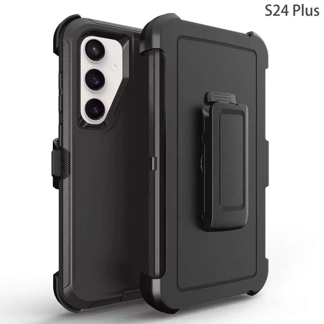 Samsung S24 Plus Rugged Back Clip Case Black