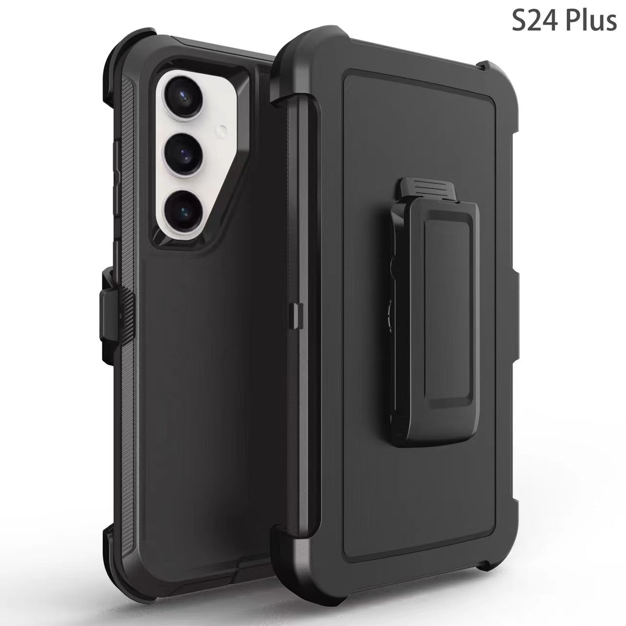Samsung S24 Plus Rugged Back Clip Case Black