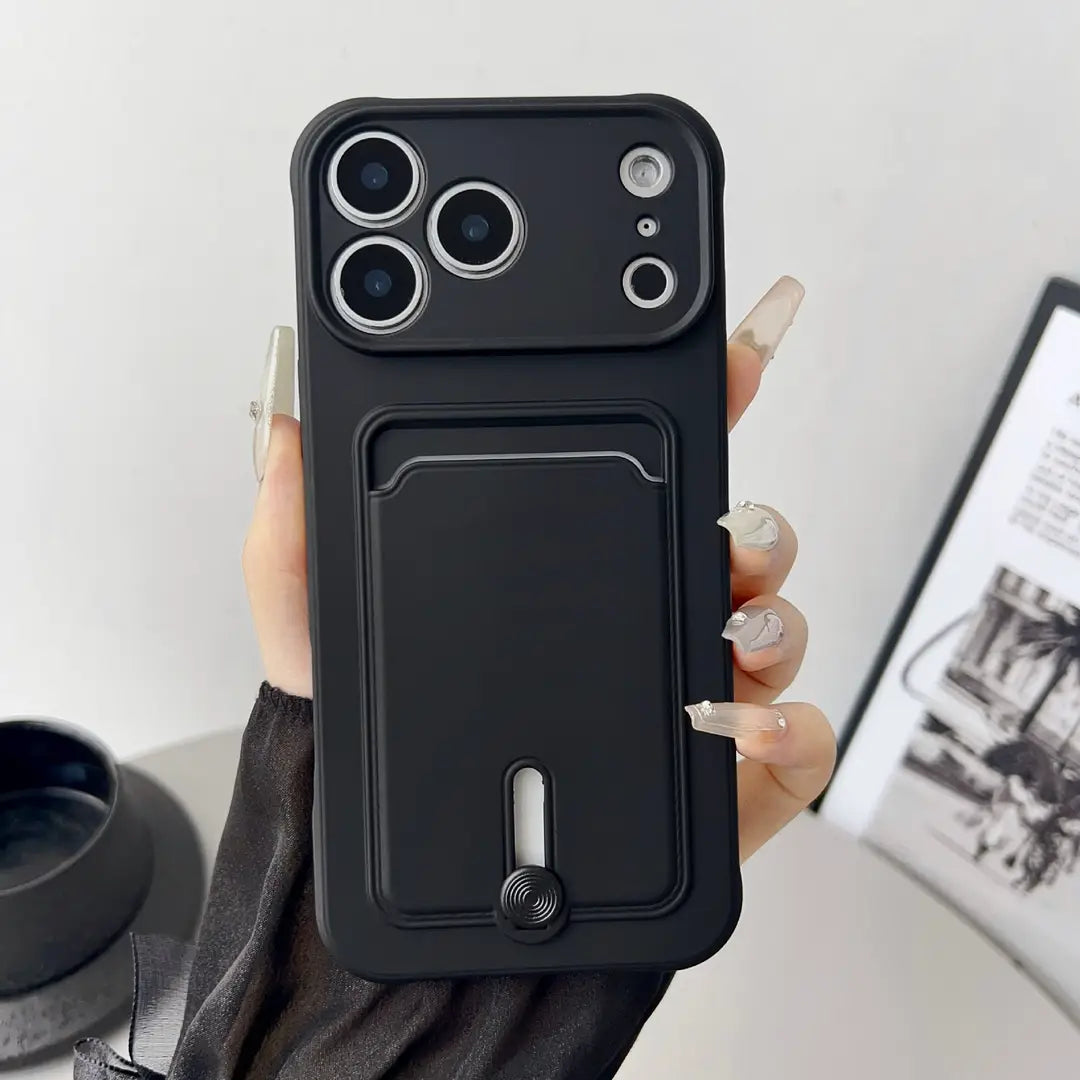 iPhone 17 Pro Max Card Holder Case Black Premium